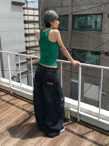 TWIN POCKET WIDE DENIM